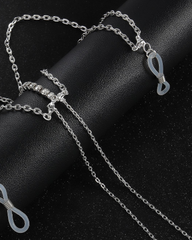 Sexy Rhinestone Metal Chain Nipple Clamps Body Chain