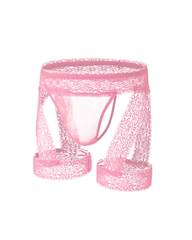 Sexy Men's Lace Thigh Strap Thong