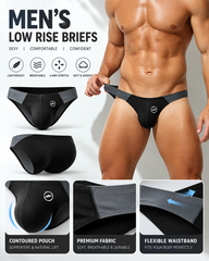 3-Pack Men's Ice Silk Low Rise Stretch Briefs