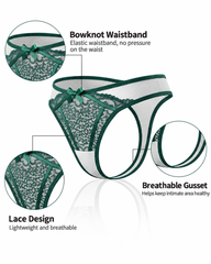 6-Pack Sexy Lace Colorblock Breathable Thongs