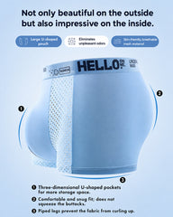 Multiple Pack Men's Letter Belts Comfortable Breathable Boxer Briefs