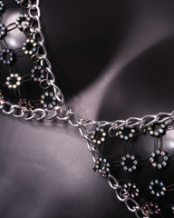 Sexy Rhinestone Chain Cutout Bikini Lingerie Set