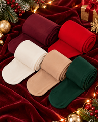 3-Pack Christmas Velvet Tights – Mixed Colors