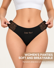 6-Pack Seamless Ice Silk Floral Lace Trim Panties