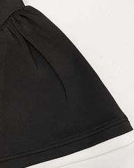 Sexy Contrast Color Off-Shoulder Waist-Cinching Dress