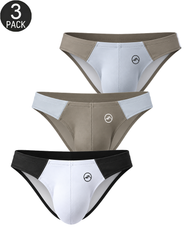 3-Pack Men's Ice Silk Low Rise Stretch Briefs