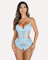 Lace V Neck Cut Out One Piece
