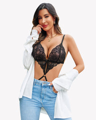 Deep V Teddy Cut Out One Piece