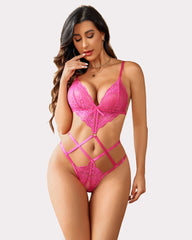 Deep V Teddy Cut Out One Piece