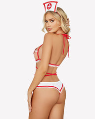 Naughty Roleplay Bodysuit Nurse Costume