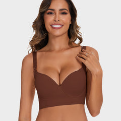 Push-Up Back Smoothing Bra-Brown (2 PACK)