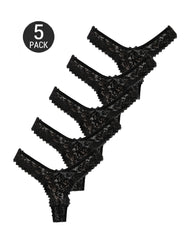 Multiple-Pack Sexy Floral Lace See-Through Thongs