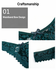 Multiple-Pack Sexy Floral Lace See-Through Thongs