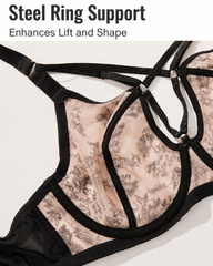 Plus Size Sexy Push-Up Breathable Mesh Full Cup Bra