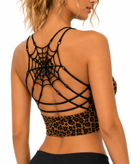 Sexy Spider Web Sleeveless Backless Tank Top