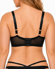 Plus Size Sexy Push-Up Breathable Mesh Full Cup Bra