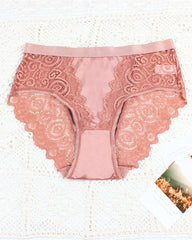 Women's High-waisted Floral Lace Breathable Comfortable Panties
