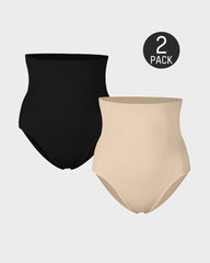 High Waist Tummy Control Brief Shaping Panty (2 Pack)