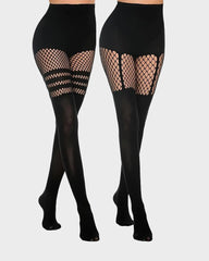 Mock Thigh High Stockings For Women Sexy Fishnet Tights Suspender Pantyhose  (bundle sale)
