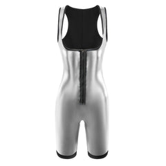 Women's Solid Zip Up Shapewear Bodysuit