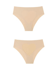 Sheer Mesh Sexy Heart-shaped Cutout Stretchy Seamless Panties