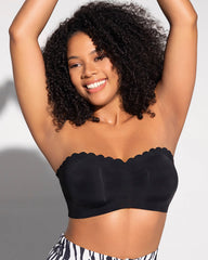 Strapless Front Closure Leopard Print Bra