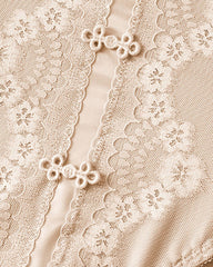 Plus Size Lace Sheer Mesh Seamless High-waisted Panties