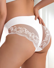 Patchwork Lace Sexy Seamless Elastic Panties