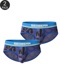 2-Pack Sexy Men's Leopard Print Ultra-Thin Breathable Underwear