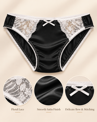 5-Pack Satin Silky Lace Panties