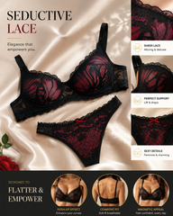 Sexy Sheer Lace Bra and Panty Lingerie Set