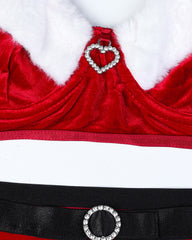 Christmas Velvet Heart Decoration Sexy Suit