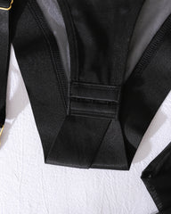 Mesh See-Through Bodysuit With Leg Stockings Sexy Lingerie Set