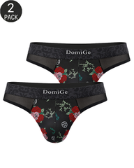 2-Pack Sexy Men's Printed Mesh Low-Rise Thongs