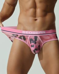 2-Pack Sexy Men's Leopard Print Ultra-Thin Breathable Underwear