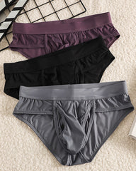 Multi-Pack Men's Ice Silk Breathable Side Open No-Removal Briefs