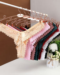 Multiple-Pack Sexy Floral Lace See-Through Thongs