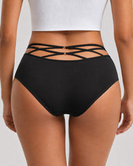 5-Pack High Waisted Criss Cross Back Seamless Briefs