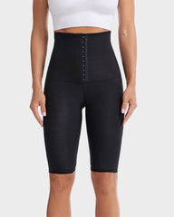 Pantalones de Sauna para Entrenamiento de Cintura Alta y Control de Abdomen de 5/8 de Largo