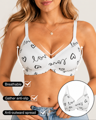 Seamless Printed Jelly Wireless Push Up Bra