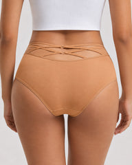 5-Pack High Waisted Criss Cross Back Seamless Briefs
