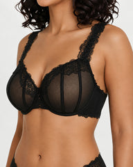 Sexy Lace See-Through Mesh Push-Up Bra
