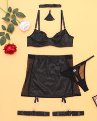 Sexy Tight-fitting Mesh See-through Bodycon Lingerie Set