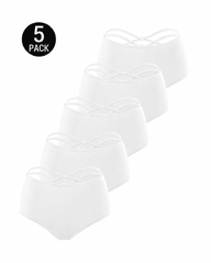 5-Pack High Waisted Criss Cross Back Seamless Briefs