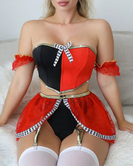 Sexy Roleplay Harlequin Lingerie Set
