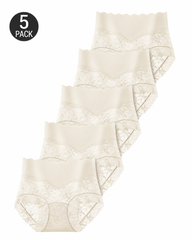 5-Pack Sexy High Waist Seamless Breathable Lace Briefs