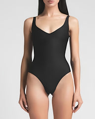 Deep V-neck Seamless Elastic Tummy Control Shaping Adjustable Straps Bodysuit