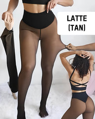 Compression Straps Single-seam Shaping Fleece-lined Leggings