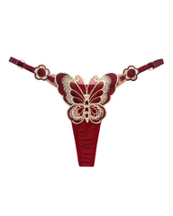 Sexy Butterfly Embroidered Low-rise Thong
