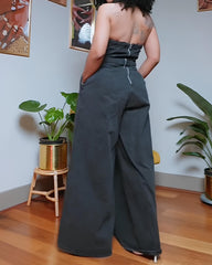 Sexy Strapless Wide-leg Denim Jumpsuit